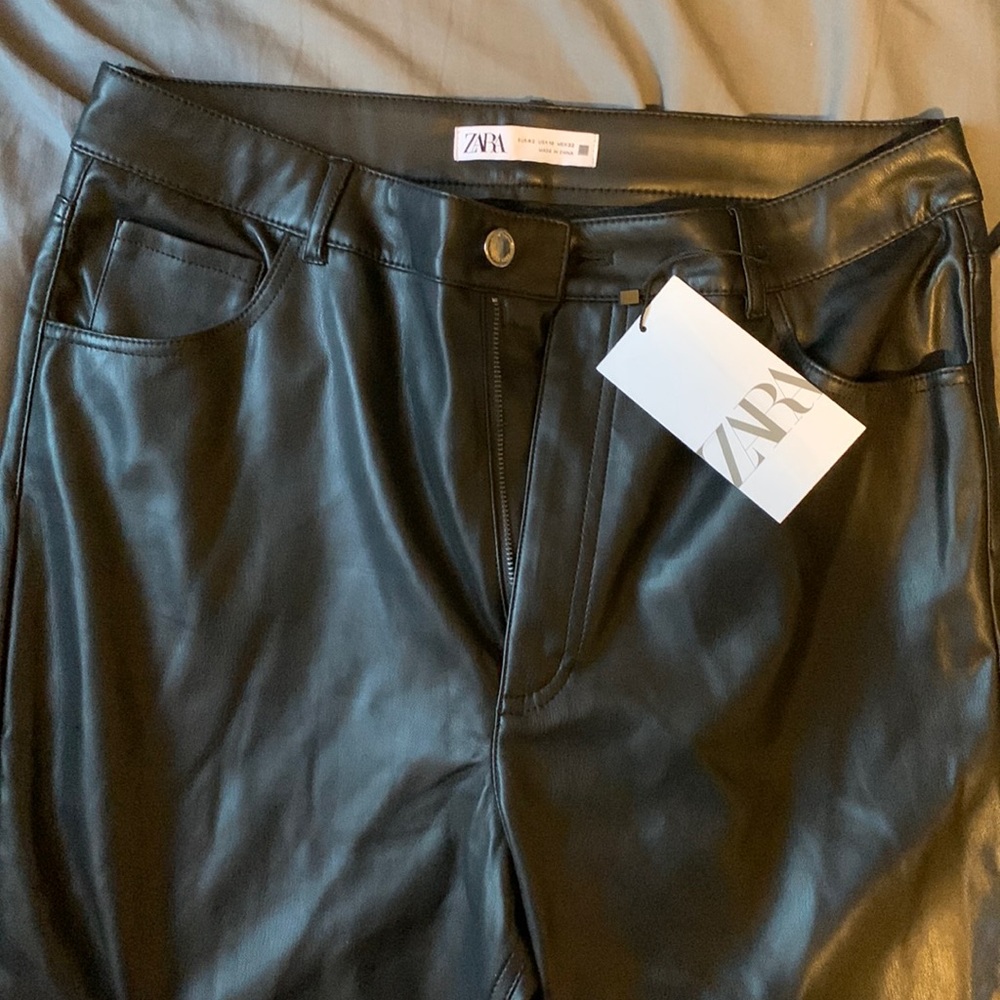 Black Leather Zara Pants